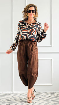 Fierce Flow Blouse-130 Long Sleeve Tops-BucketList-Coastal Bloom Boutique, find the trendiest versions of the popular styles and looks Located in Indialantic, FL