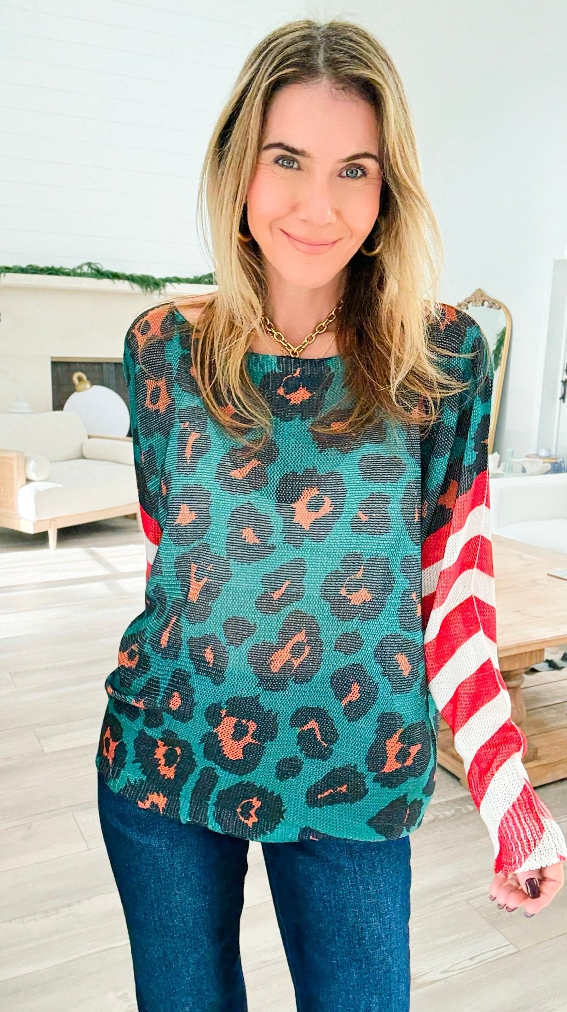 Fierce Fusion Italian St Tropez Sweater-140 Sweaters-SORPRESA-Coastal Bloom Boutique, find the trendiest versions of the popular styles and looks Located in Indialantic, FL