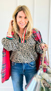 Fierce Stripes Zip Up Top-110 Long Sleeve Tops-JODIFL-Coastal Bloom Boutique, find the trendiest versions of the popular styles and looks Located in Indialantic, FL