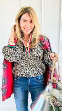 Fierce Stripes Zip Up Top-110 Long Sleeve Tops-JODIFL-Coastal Bloom Boutique, find the trendiest versions of the popular styles and looks Located in Indialantic, FL