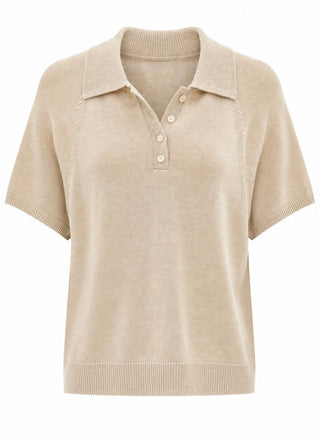 Fine Knit Polo Top