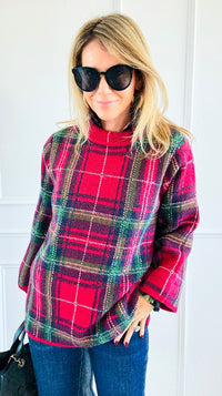 Fireside Glow Mock Neck Sweater-140 Sweaters-entro-Coastal Bloom Boutique, find the trendiest versions of the popular styles and looks Located in Indialantic, FL