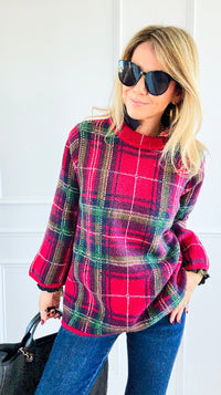 Fireside Glow Mock Neck Sweater-140 Sweaters-entro-Coastal Bloom Boutique, find the trendiest versions of the popular styles and looks Located in Indialantic, FL