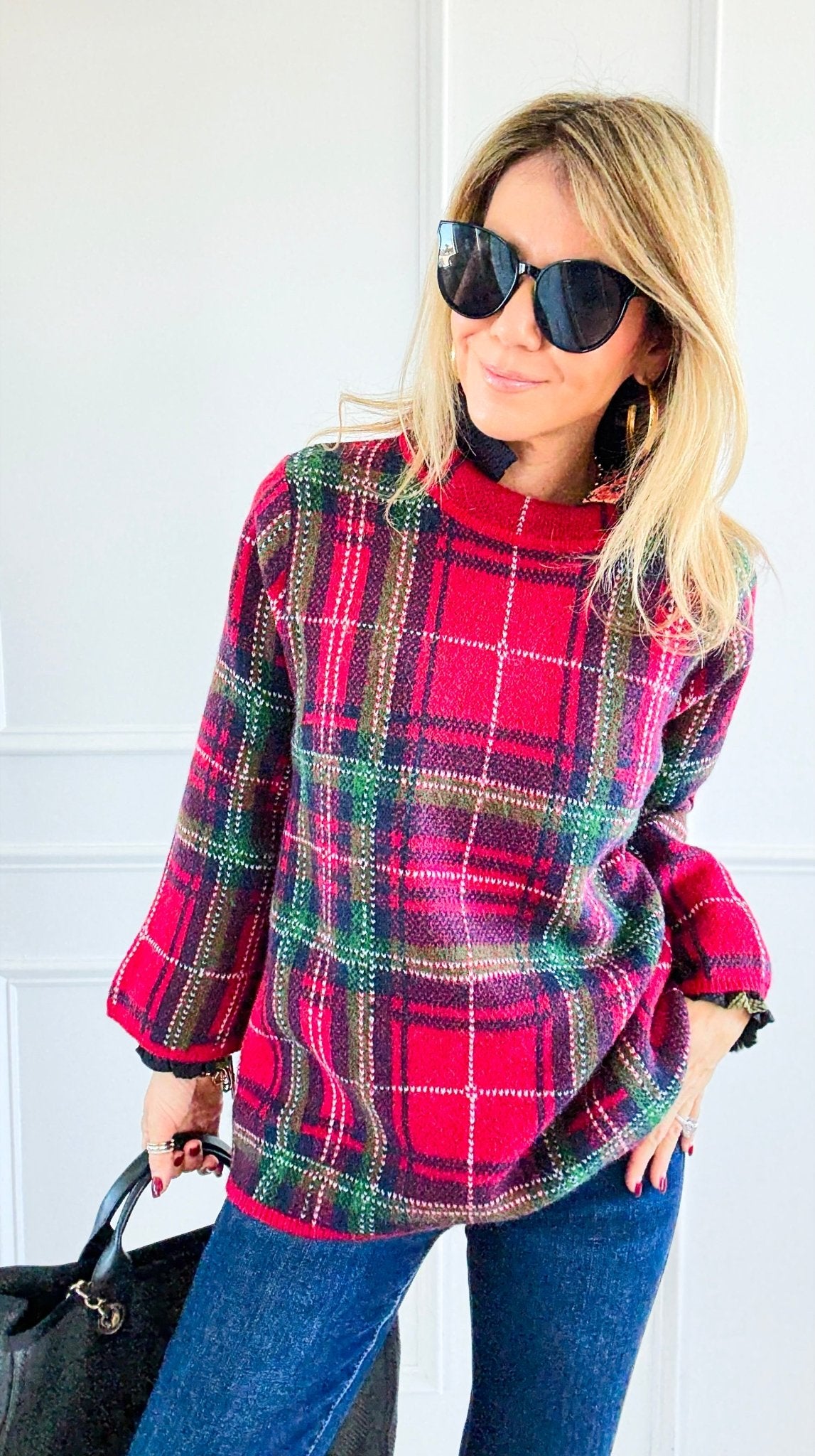 Fireside Glow Mock Neck Sweater-140 Sweaters-entro-Coastal Bloom Boutique, find the trendiest versions of the popular styles and looks Located in Indialantic, FL