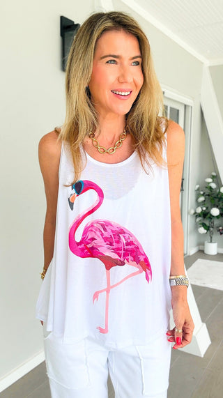 Flamingo Sleeveless Italian Tank