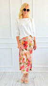 Floral Bias-Cut Maxi Skirt-170 Bottoms-In February-Coastal Bloom Boutique, find the trendiest versions of the popular styles and looks Located in Indialantic, FL