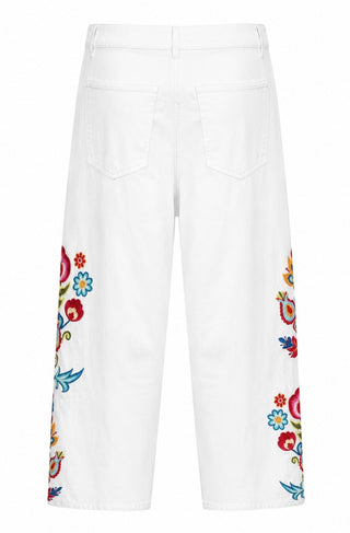 Floral Embroidered Pants