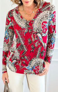 Floral Hoodie Top-110 Long Sleeve Tops-sew in love-Coastal Bloom Boutique, find the trendiest versions of the popular styles and looks Located in Indialantic, FL