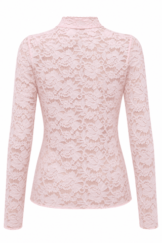 Floral Lace Mock Neck Top