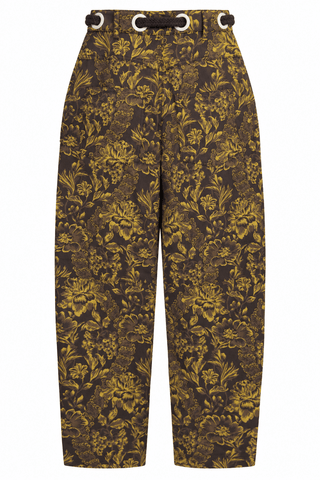 Floral Print Drawstring Pants