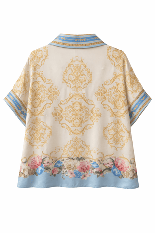 Floral Symphony Italian Button Top Set