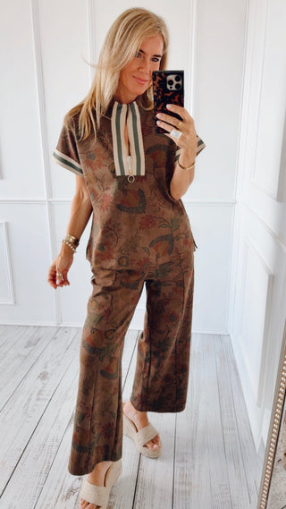 Floral Wide Leg Pants