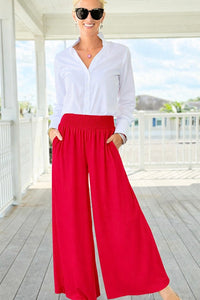 Flow Palazzo Pants -Ruby