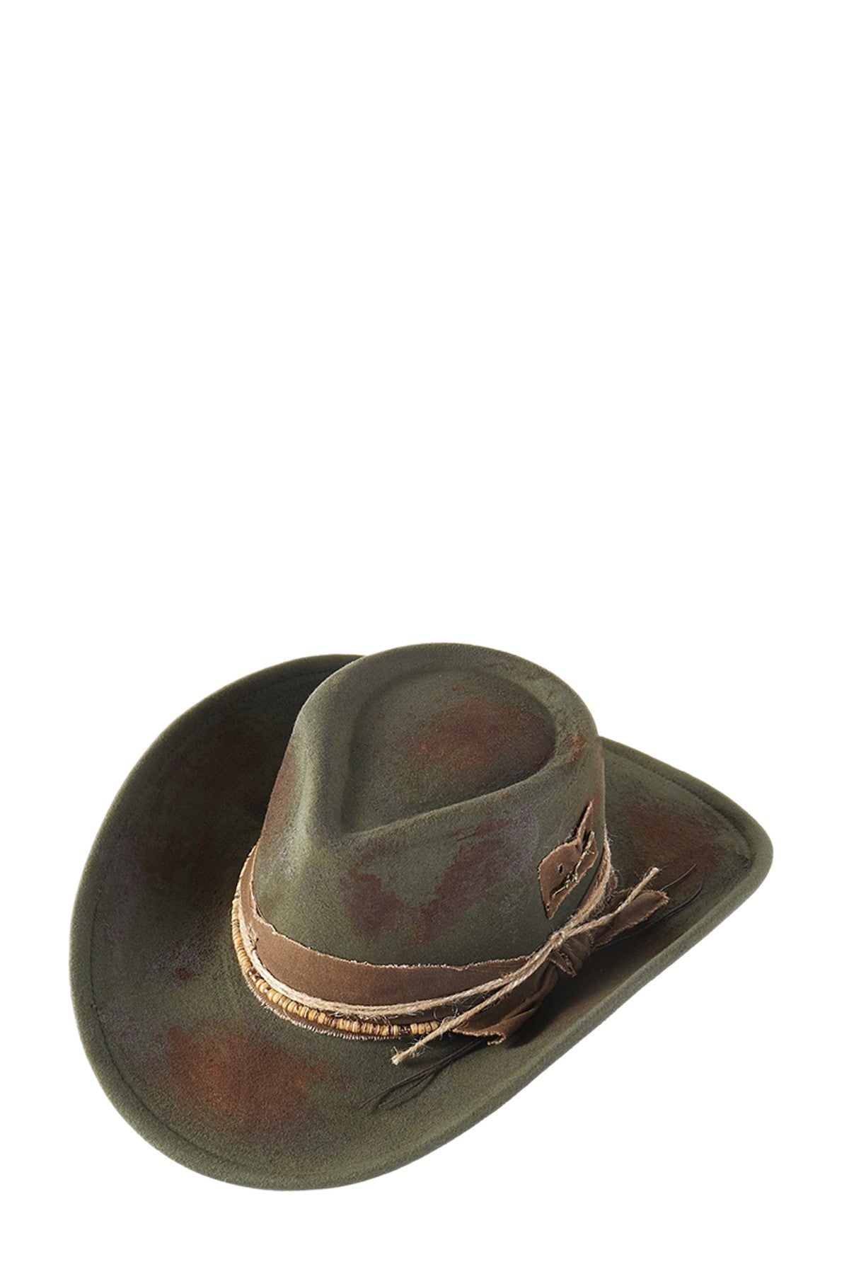 Forest Bloom Rustic Felt Hat