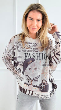 Forever Fashion Lurex St Tropez Knit-140 Sweaters-SORPRESA-Coastal Bloom Boutique, find the trendiest versions of the popular styles and looks Located in Indialantic, FL