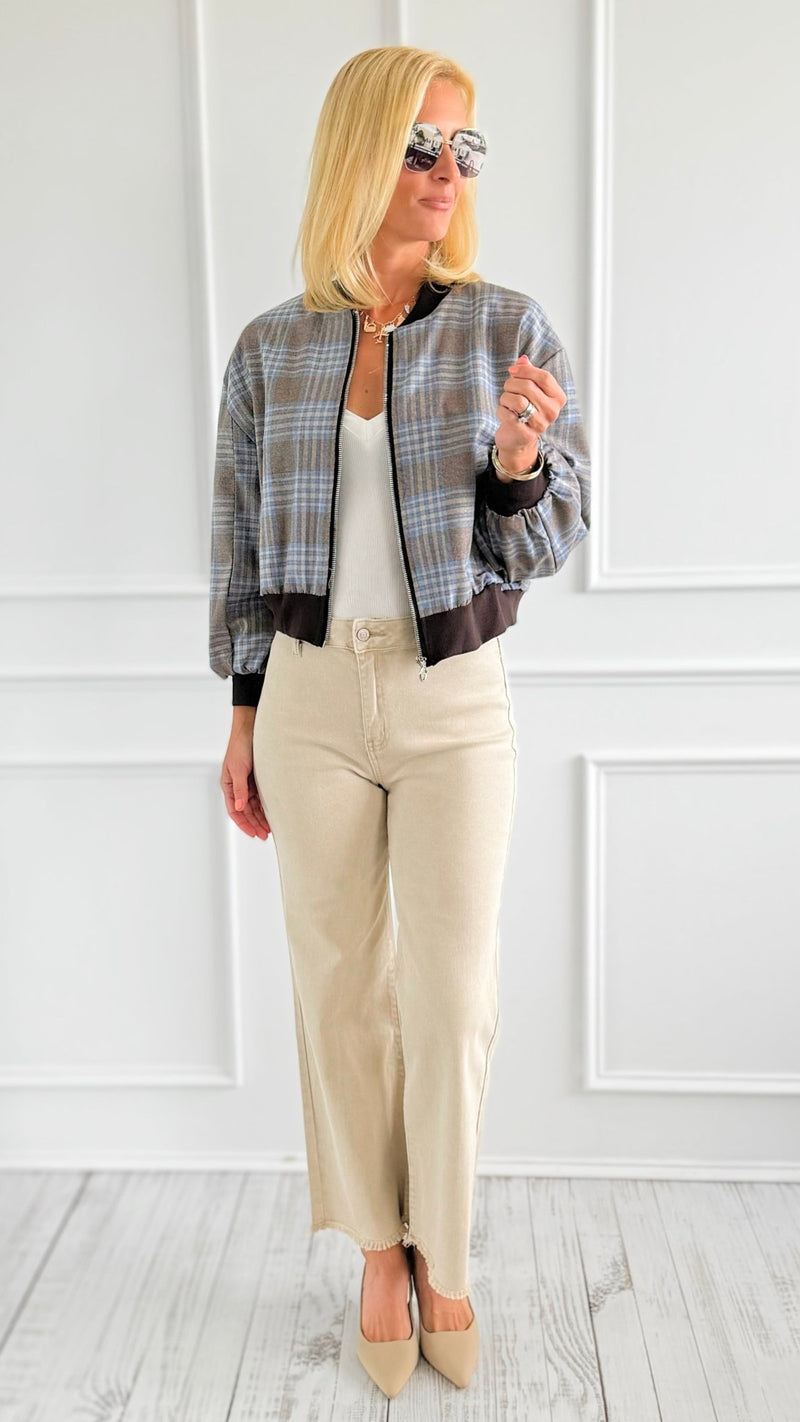 Frayed Hem Bootcut Pants - Sand Beige-170 Bottoms-Zenana-Coastal Bloom Boutique, find the trendiest versions of the popular styles and looks Located in Indialantic, FL