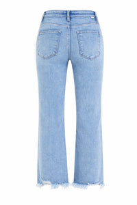 Frayed Light Straight Crop