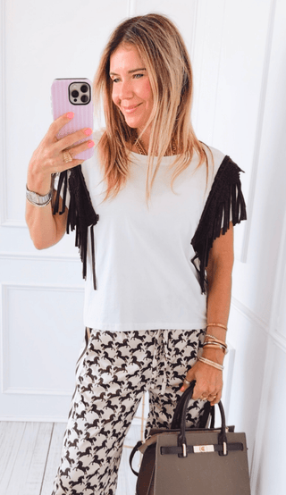 Fringe & Lace Story Italian Top