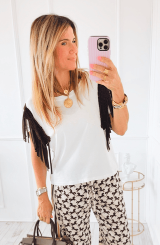 Fringe & Lace Story Italian Top