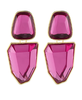 Modern Muse Drop Earrings - Fuchsia-230 Jewelry-GS JEWELRY-Coastal Bloom Boutique, find the trendiest versions of the popular styles and looks Located in Indialantic, FL