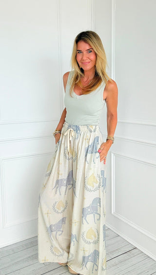Gallop & Grace Vintage Washed Ghost Italian Pants