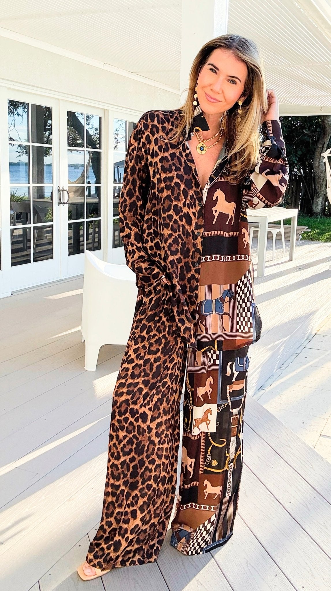 Gallop Wild Italian Set-210 Loungewear/Sets-K2-Coastal Bloom Boutique, find the trendiest versions of the popular styles and looks Located in Indialantic, FL