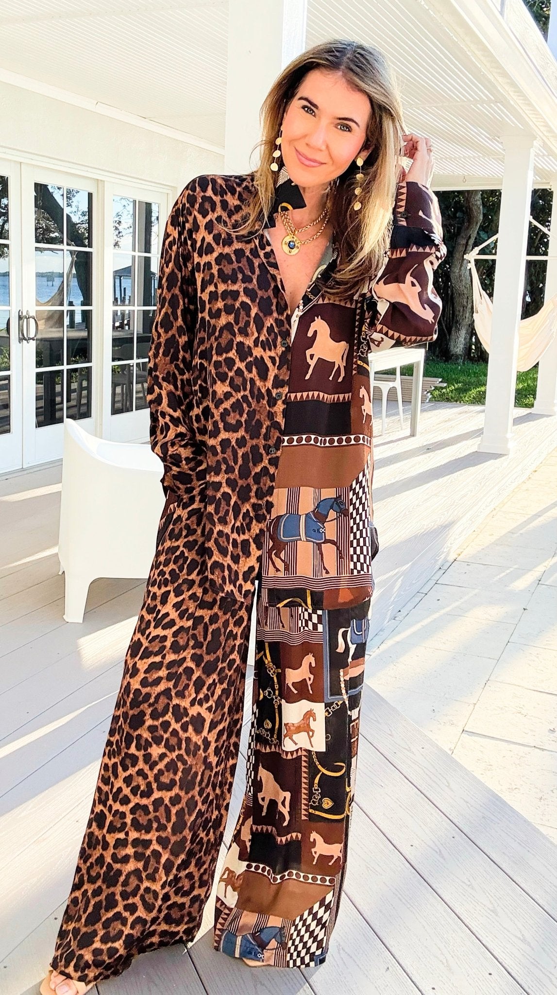 Gallop Wild Italian Set-210 Loungewear/Sets-K2-Coastal Bloom Boutique, find the trendiest versions of the popular styles and looks Located in Indialantic, FL