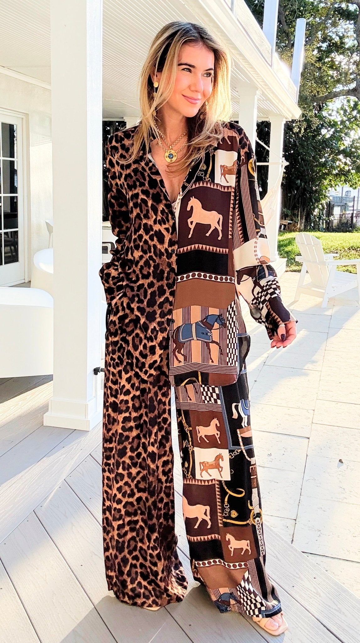 Gallop Wild Italian Set-210 Loungewear/Sets-K2-Coastal Bloom Boutique, find the trendiest versions of the popular styles and looks Located in Indialantic, FL