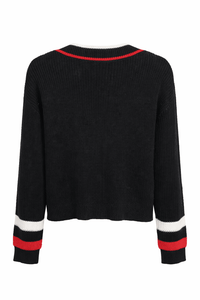 Game Day Glow Colorblock V-Neck Sweater