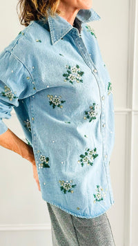 Garden Charm Top-130 Long Sleeve Tops-Weilco-Coastal Bloom Boutique, find the trendiest versions of the popular styles and looks Located in Indialantic, FL