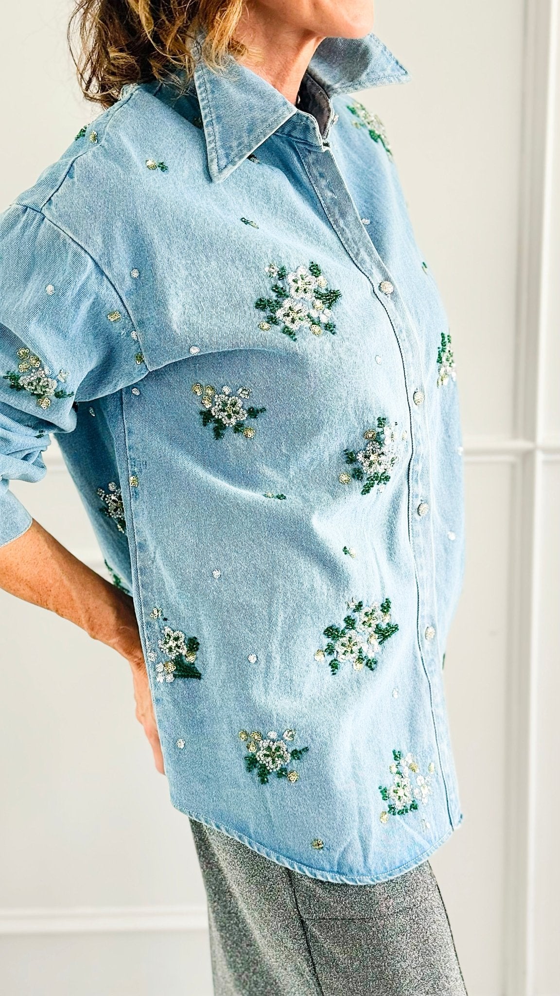 Garden Charm Top-130 Long Sleeve Tops-Weilco-Coastal Bloom Boutique, find the trendiest versions of the popular styles and looks Located in Indialantic, FL