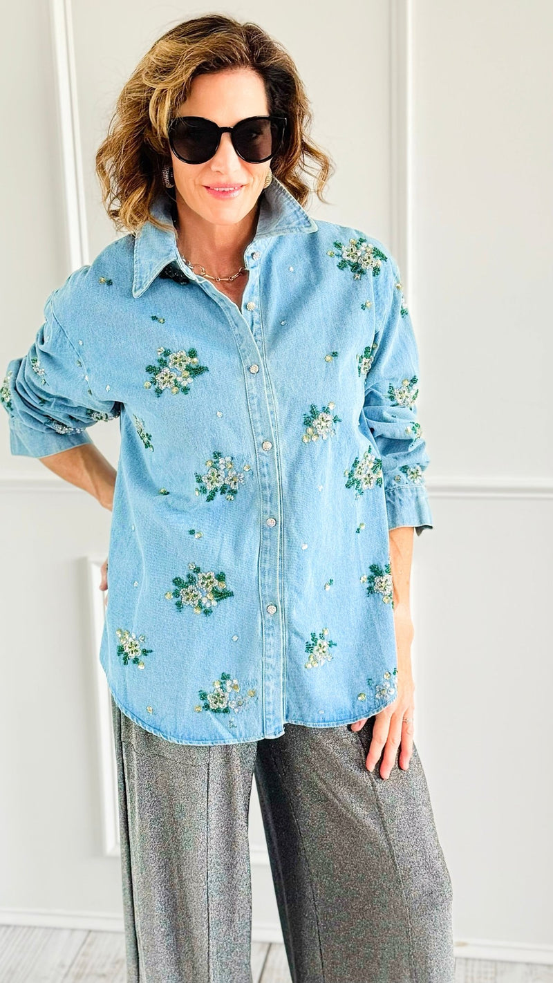 Garden Charm Top-130 Long Sleeve Tops-Weilco-Coastal Bloom Boutique, find the trendiest versions of the popular styles and looks Located in Indialantic, FL