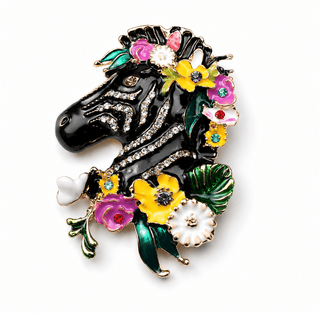 Garden Party Zebra Brooch