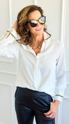 Gilded Edge Shirt-130 Long Sleeve Tops-Must Have-Coastal Bloom Boutique, find the trendiest versions of the popular styles and looks Located in Indialantic, FL