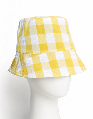 Gingham Bucket Hat - Yellow