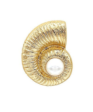 Glimmering Tide Shell Brooch
