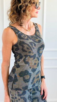Glitz & Glamour Printed Tank Top-Leo-100 Sleeveless Tops-Origami Fashion Inc-Coastal Bloom Boutique, find the trendiest versions of the popular styles and looks Located in Indialantic, FL