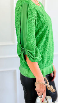 Glow Hour Luxe Textured Top - JOH-110 Long Sleeve Tops-Joh Apparel-Coastal Bloom Boutique, find the trendiest versions of the popular styles and looks Located in Indialantic, FL