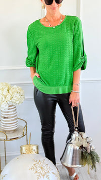 Glow Hour Luxe Textured Top - JOH-110 Long Sleeve Tops-Joh Apparel-Coastal Bloom Boutique, find the trendiest versions of the popular styles and looks Located in Indialantic, FL