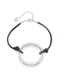 Stainless Steel Orbit Charm Statement Bracelet Black-230 Jewelry-GS JEWELRY-Coastal Bloom Boutique, find the trendiest versions of the popular styles and looks Located in Indialantic, FL