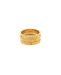 Stainless Steel Circles of Quiet Radiance Ring-230 Jewelry-GS JEWELRY-Coastal Bloom Boutique, find the trendiest versions of the popular styles and looks Located in Indialantic, FL