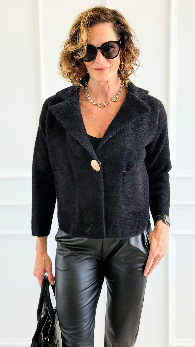 Golden Button Fitted Blazer-160 Jackets-Z STUDIO-Coastal Bloom Boutique, find the trendiest versions of the popular styles and looks Located in Indialantic, FL
