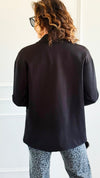 Golden Double Breasted Italian Jacket-160 Jackets-Mitica & Co-Coastal Bloom Boutique, find the trendiest versions of the popular styles and looks Located in Indialantic, FL