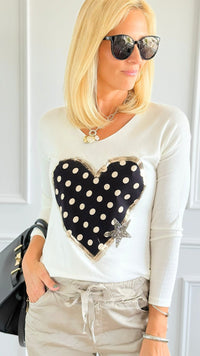 Golden Heart Italian Sweater-140 Sweaters-SEÑORITA C-Coastal Bloom Boutique, find the trendiest versions of the popular styles and looks Located in Indialantic, FL