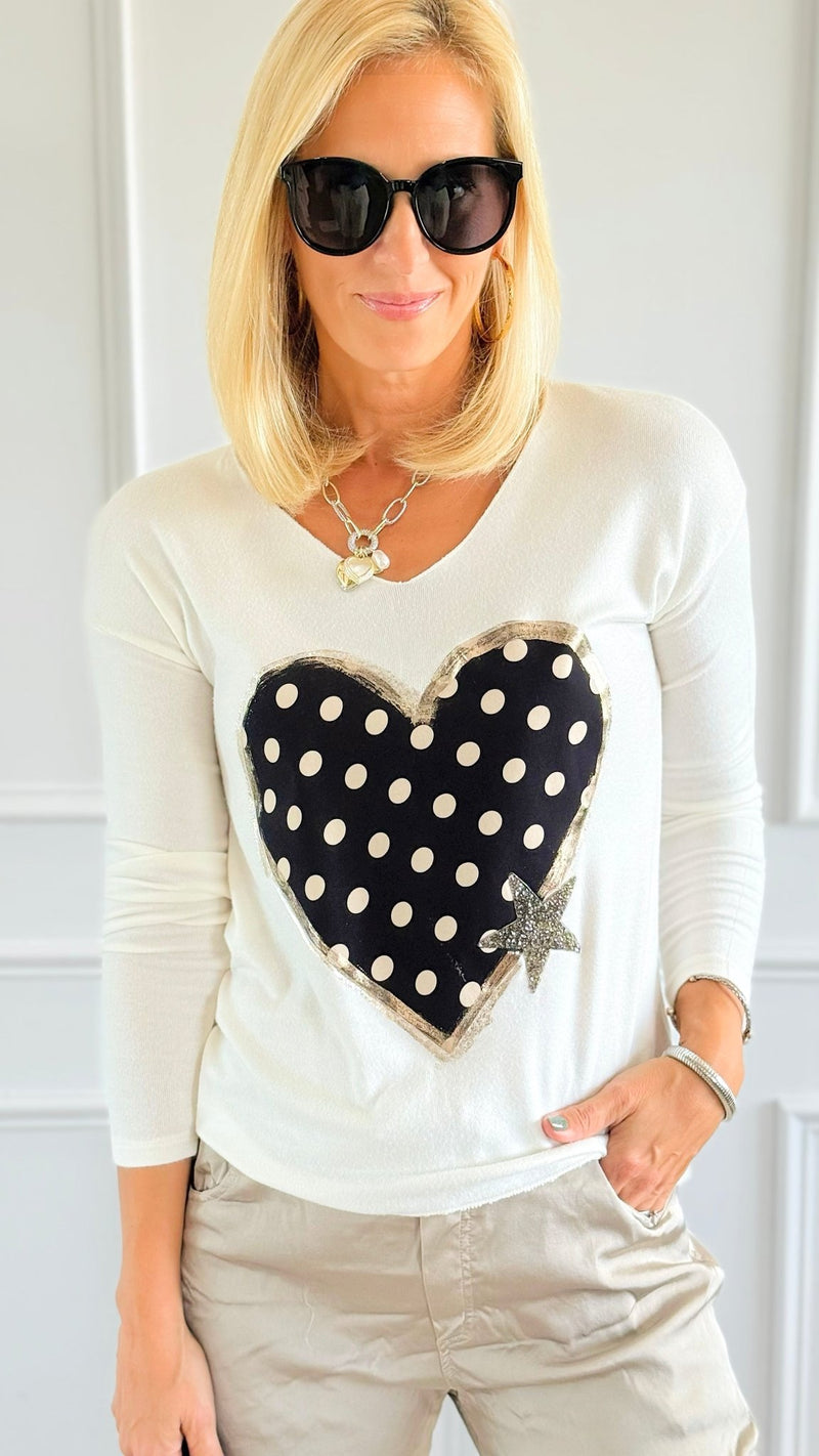 Golden Heart Italian Sweater-140 Sweaters-SEÑORITA C-Coastal Bloom Boutique, find the trendiest versions of the popular styles and looks Located in Indialantic, FL