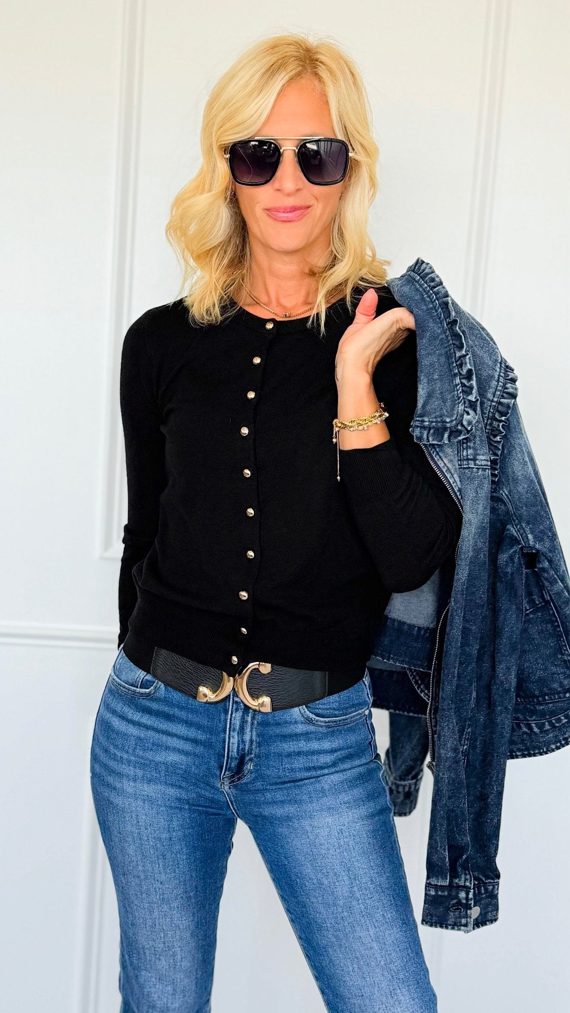 Golden Hour Button-Up Cardigan-140 Sweaters-LOVE TREE-Coastal Bloom Boutique, find the trendiest versions of the popular styles and looks Located in Indialantic, FL