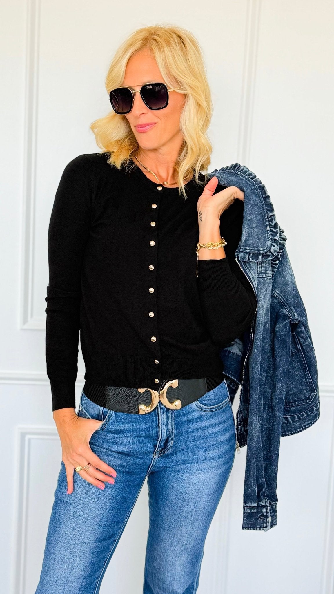 Golden Hour Button-Up Cardigan-140 Sweaters-LOVE TREE-Coastal Bloom Boutique, find the trendiest versions of the popular styles and looks Located in Indialantic, FL