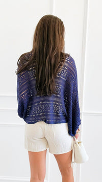 Golden Hour Open Stitch Top-130 Long Sleeve Tops-Cozy Co-Coastal Bloom Boutique, find the trendiest versions of the popular styles and looks Located in Indialantic, FL