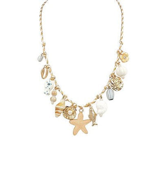 Golden Shoreline Charm Necklace
