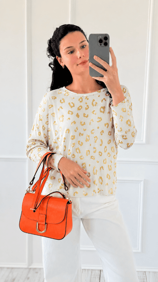Golden Wild Print Top